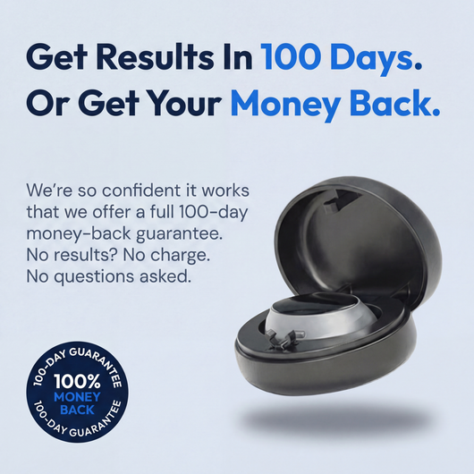 SleepEase Pro 100-day money-back guarantee visual