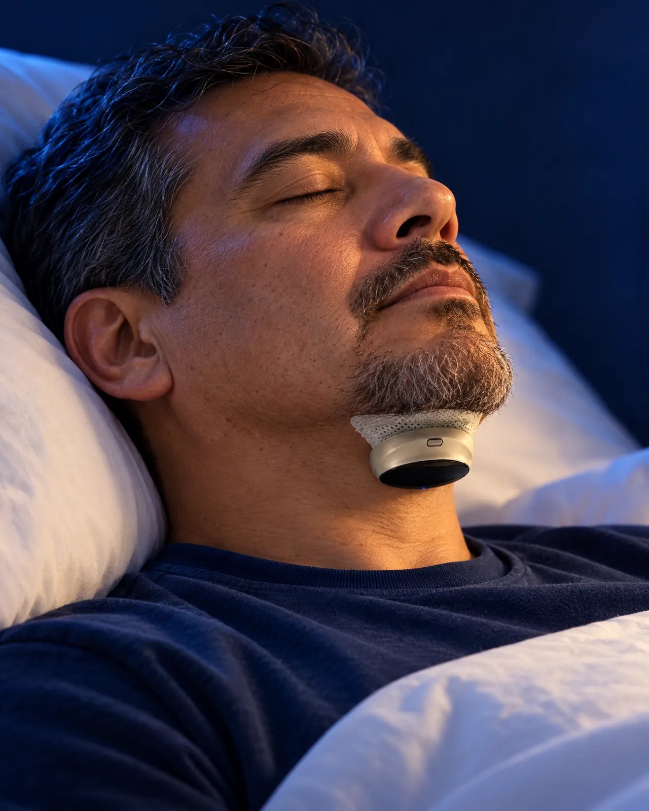 SleepEase worn under the chin during sleep